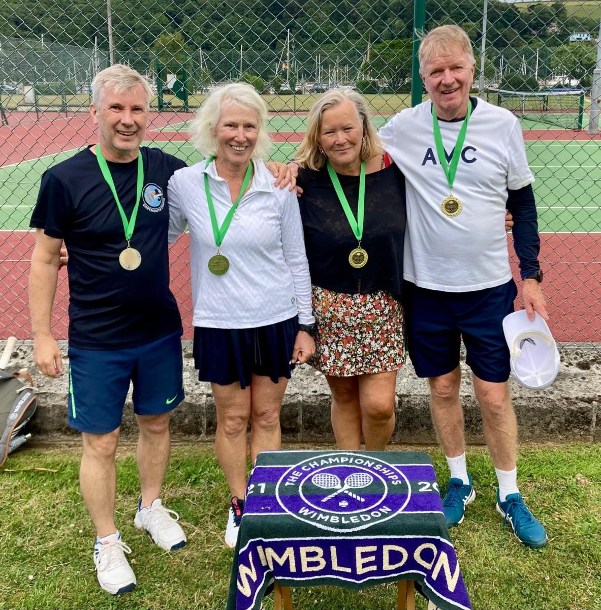Winners and Runners Up of July 6th Mixed Doubles